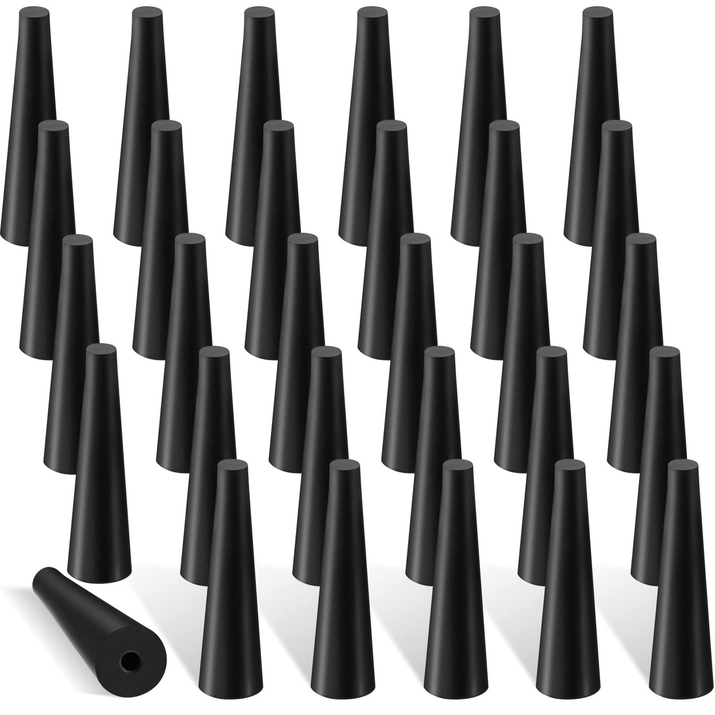 Riakrum 60 Pcs Pool Solar Panels,Repair Plugs Solar Pool Heater, Repair Kit Pools Solars Plugs for Solars Swimming Heater Panels, Black (0.25" Diameter)
