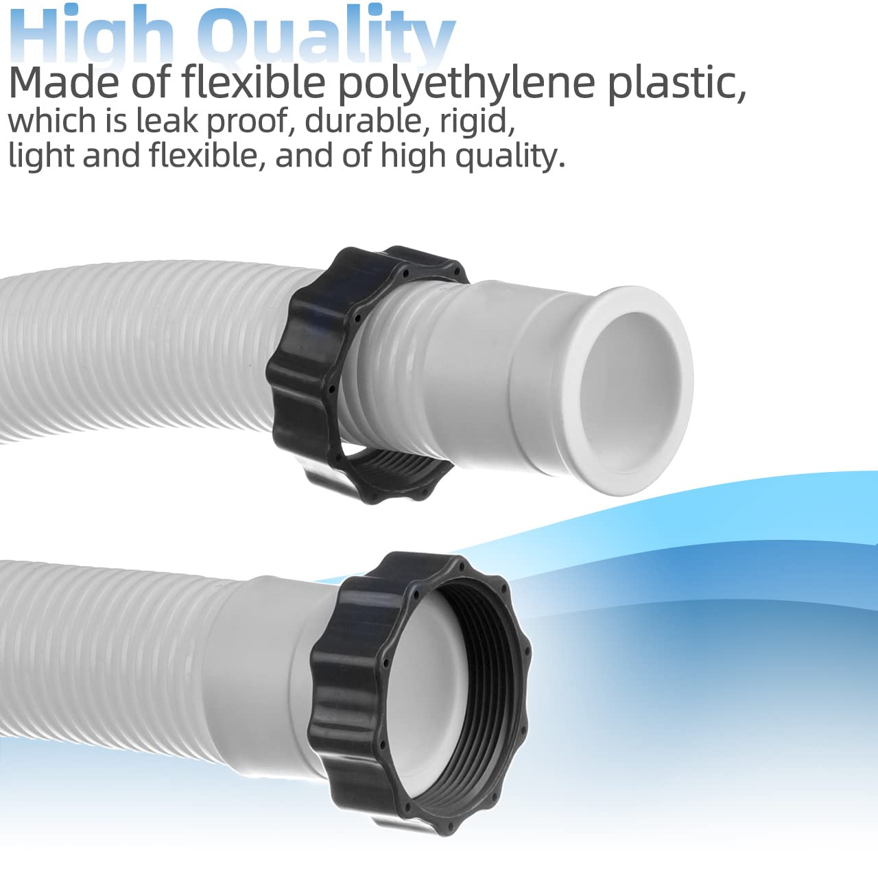 1.5" Diameter 29060E Pool Pump Replacement Hose for Intex Filter Pumps Sand Pump & Saltwater Systems - 59" Long(1 Pack)