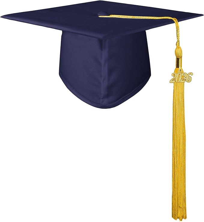 GraduatePro Matte Graduation Cap with 2026 Tassel for Adults High School and Bachelor Master 12 Colors