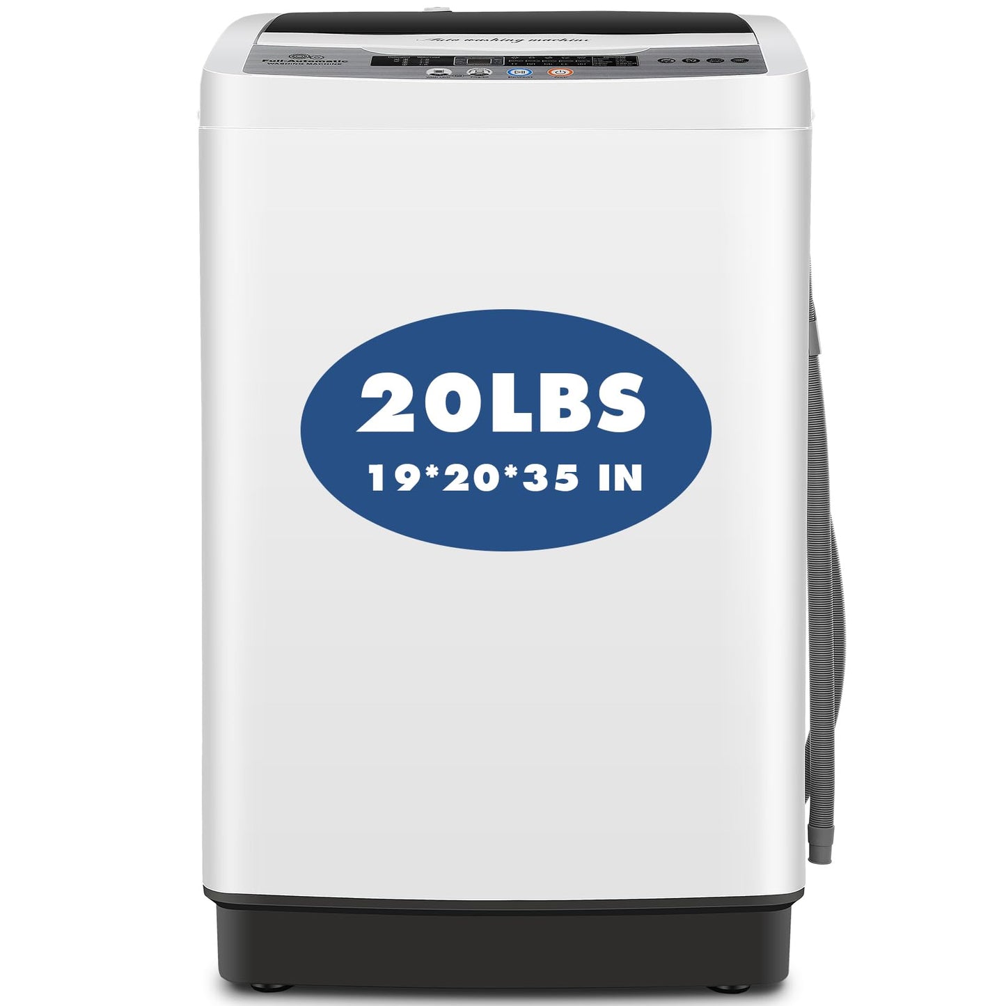 Nictemaw Portable Washing Machine 20Lbs Capacity 2.8 Cu.ft Portable Washer and Dryer Combo with 10 Programs and 8 Water Level Selections Compact Washer Machine for Apartments, Home, Dorms, Rv