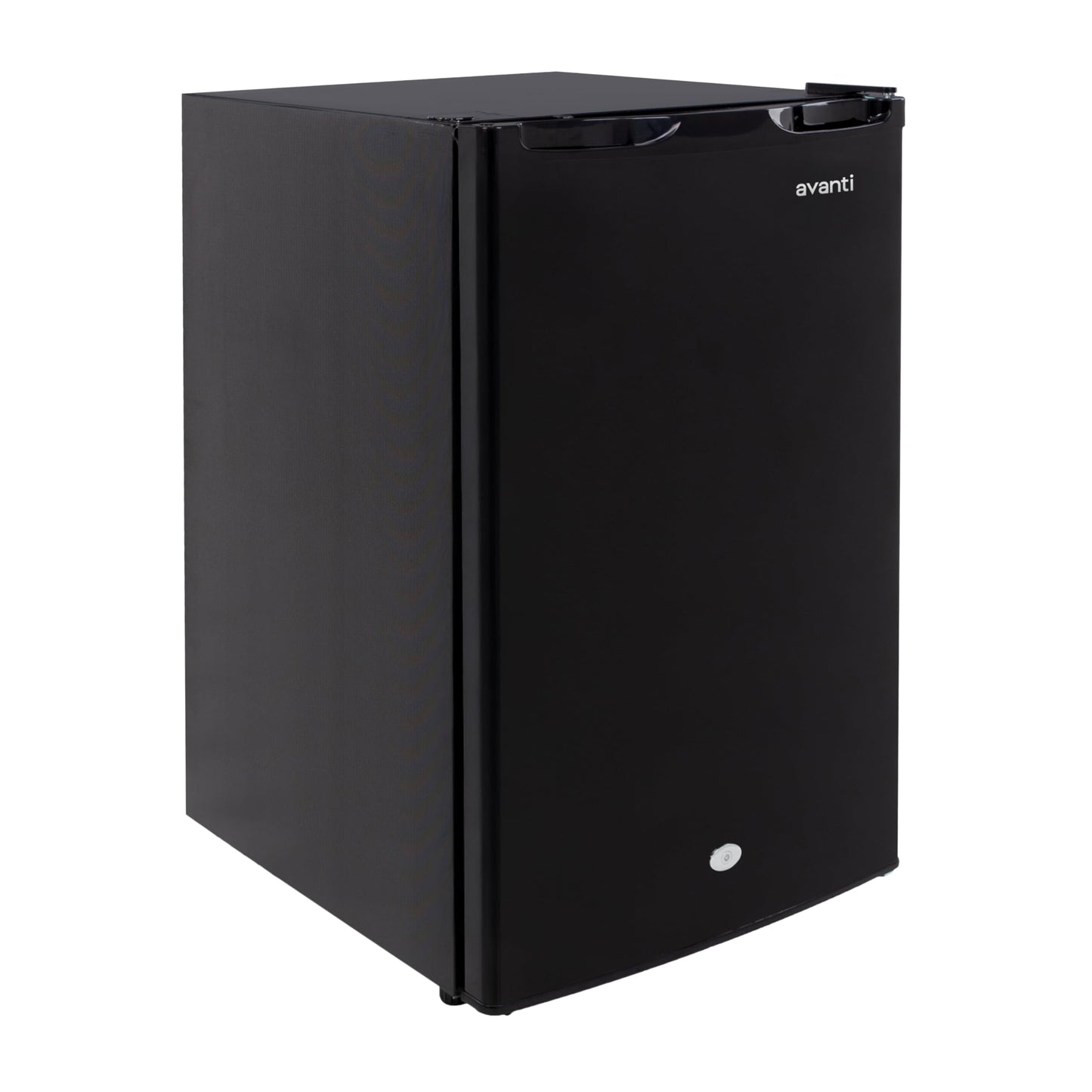 Avanti 4.4 Cu. Ft. Compact Refrigerator Lockable Mini Fridge for Home Office or Dorm with Adjustable Glass Shelves, Reversible Door, Interior Light, and ENERGY STAR Certification, 4.4 cu.ft., Black
