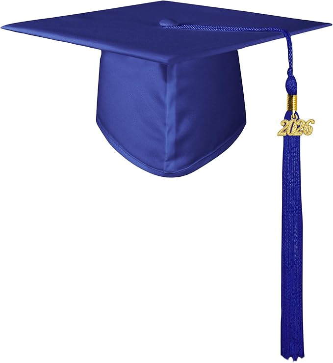 GraduatePro Matte Graduation Cap with 2026 Tassel for Adults High School and Bachelor Master 12 Colors
