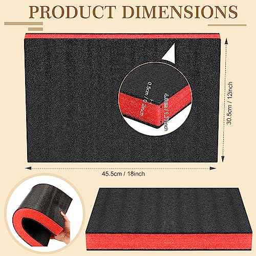 Frienda 3 Pcs Tool Box Foam Organizers Liner Adjustable Shadow 18 x 12 x 2.17 Inch Tool Chest Drawer Inserts Non Slip Foam