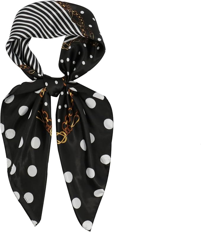 vimate 35" Square Silk Like Head Scarf - Women's Fashion Satin Scarf Bandana for Hair Wrapping at Night.