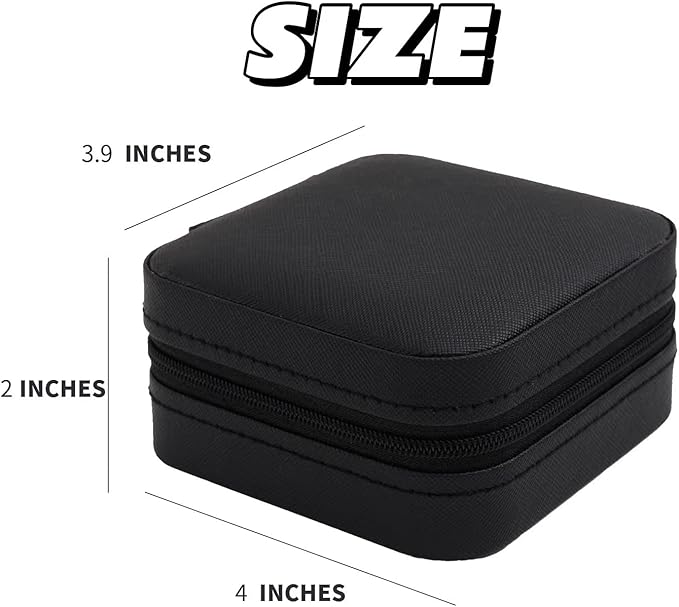KElofoN Jewelry Case & Box Organizer - Small, Mirrored, for Girls & Women (Black-5)