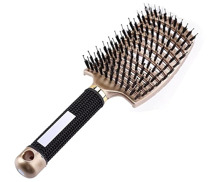 Hairstreaq Detangling Brush, Wet Dry Detangler Hair Brushes, Vented Detangling Brush, Fast Drying Styling Massage Hairbrush for Women & KidsÃ¢ÂÂ Long, Thick, Thin, Curly & Tangled Hair (Gold)