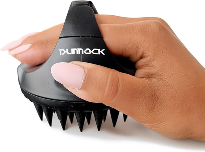Dunnock Manual Scalp Massager & Shampoo Brush (Black) Ã¢ÂÂ Designed to give You a Salon-Like Scalp Treatment at Home Turn Every Wash Dandruff Comb Into a Spa Experience Silicone Hair Shampoo Brush.