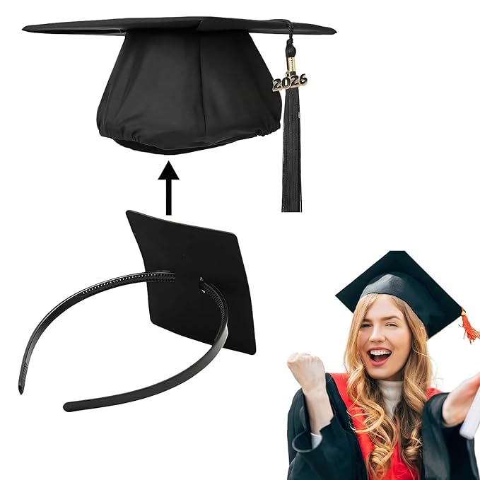 ZEYER Graduation Cap Headband for Women, Firm Anti-fall HairBand for Graduation Hat, Hat Accessories for Graduates, Students Ideal For Graduation Ceremonies