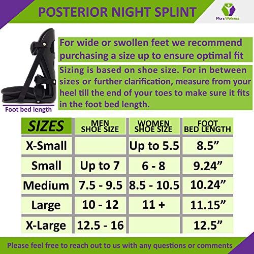 MARS WELLNESS Plantar Fasciitis Posterior Night Splint - Large