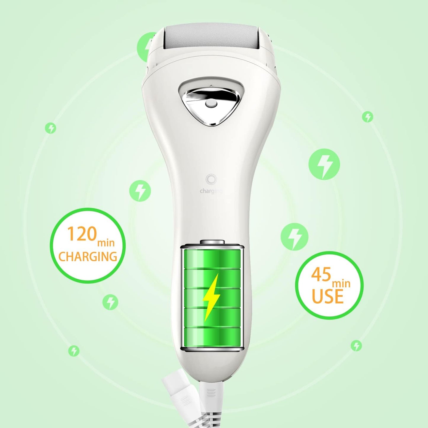 Electric Feet Callus Removers Rechargeable,Portable Electronic Foot File Pedicure Tools, Electric Callus Remover Kit,Professional Pedi Feet Care Perfect for Dead,Hard Cracked Dry Skin