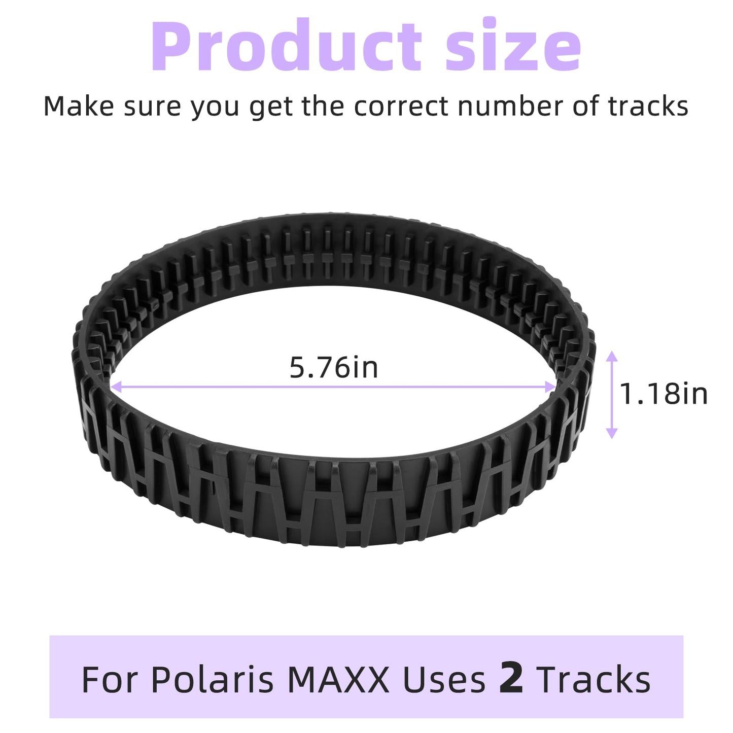 Apopip 2 Pcs Track V2 Compatible with Polaris MAXX Suction Side Pool Cleaner R0916500