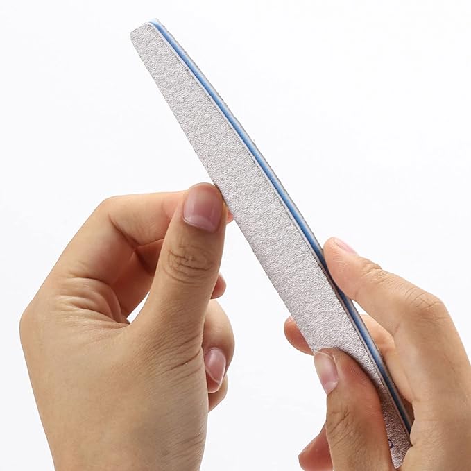 25 Pieces 180/240 Grit Nail Files for Natural Nails, Fingernail Files Double Sided Emery Boards for Nails