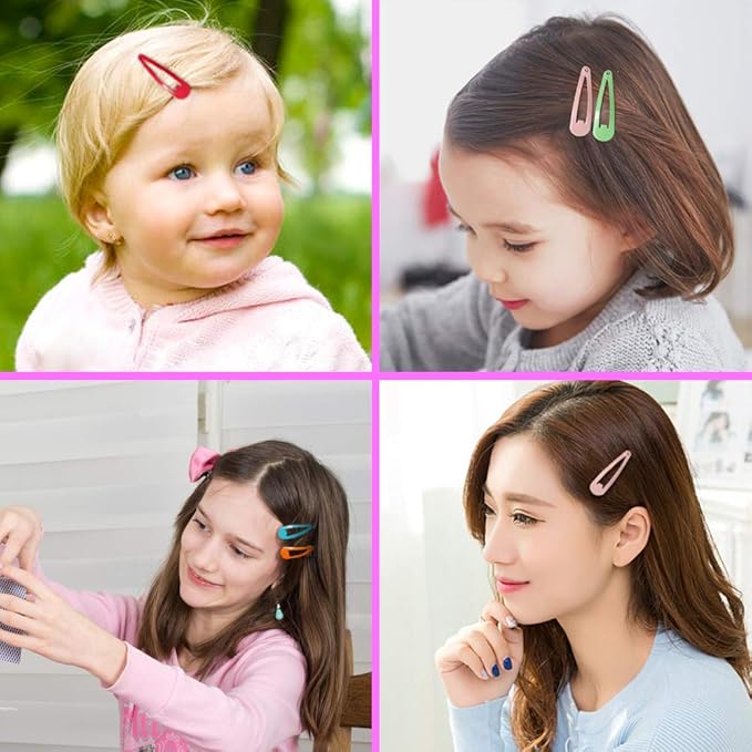 80PCS Hair Clips, 2 Inch Non-Slip Metal Hair Barrettes for Girls, Kids, Baby and Women. (20 Colors)