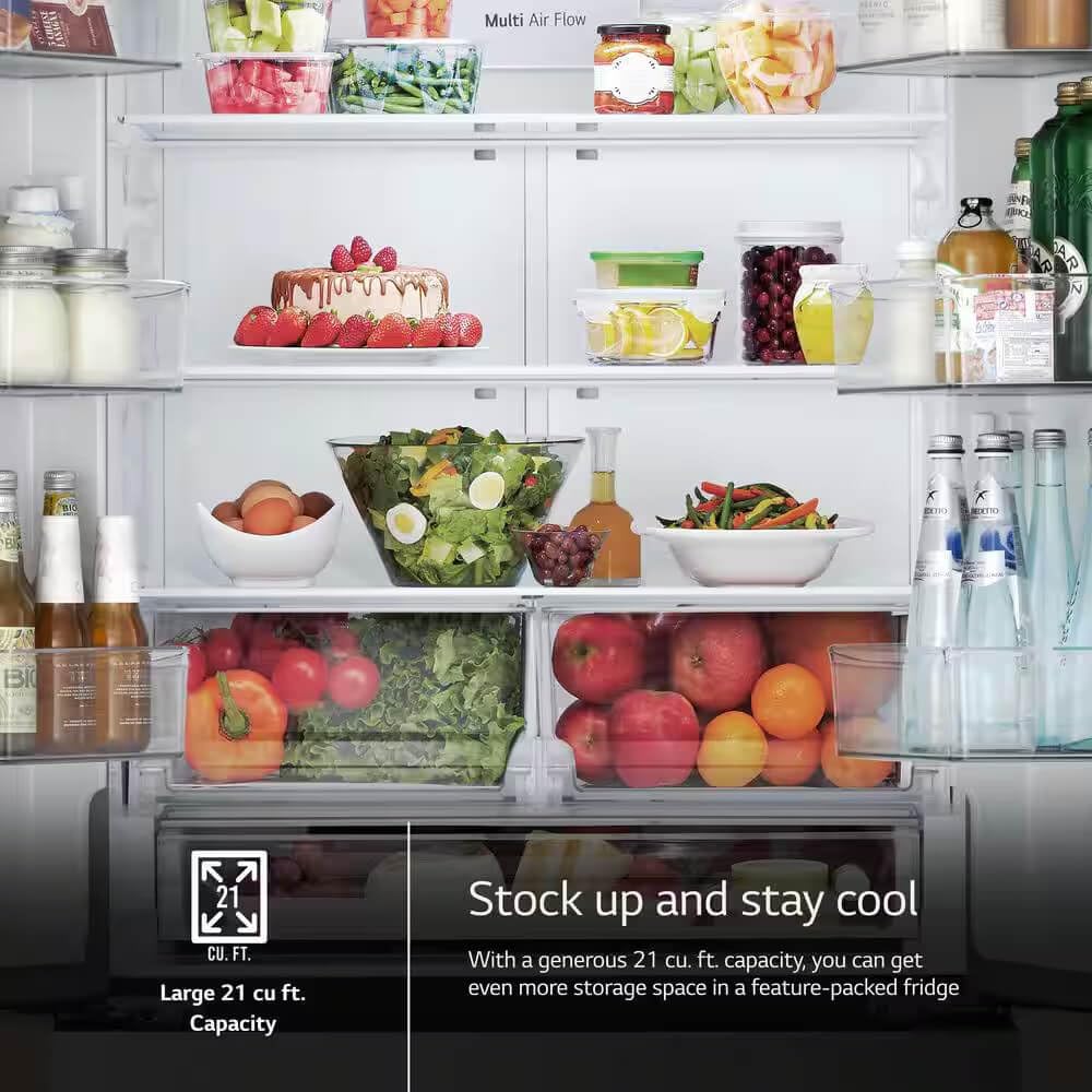 LG LF21G6200S 21 Cu. Ft. Stainless Counter-Depth 3-Door French Door Refrigerator