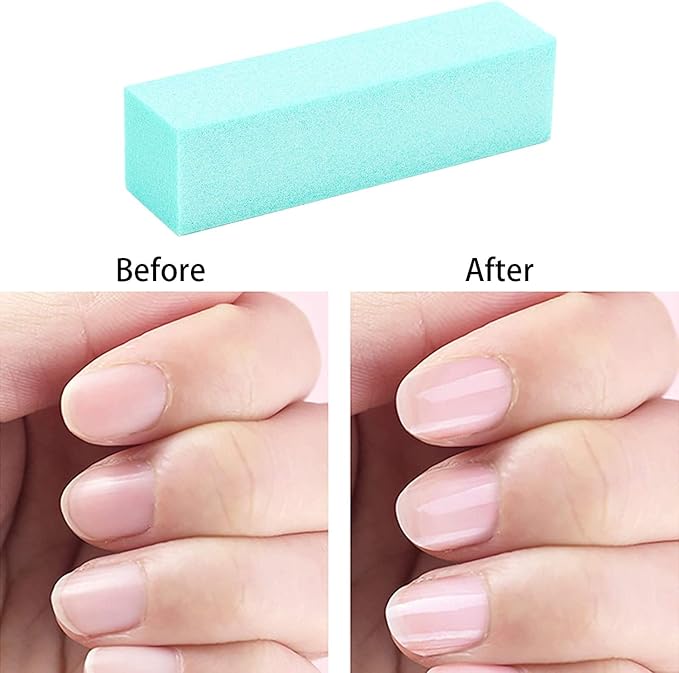 20 Pack Nail Buffers Blocks Sanding Buffing Nail Files Pedicure Manicure Tool 60/100 Grit (Green)