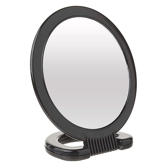 Diane Hand Mirror – Double-Sided 1X and 3X Magnification, Lightweight Portable Handheld Mirror with Handle, Ideal for Makeup, Shaving, & Everyday Beauty, Compact Size for Travel & Gym – 6" Diameter