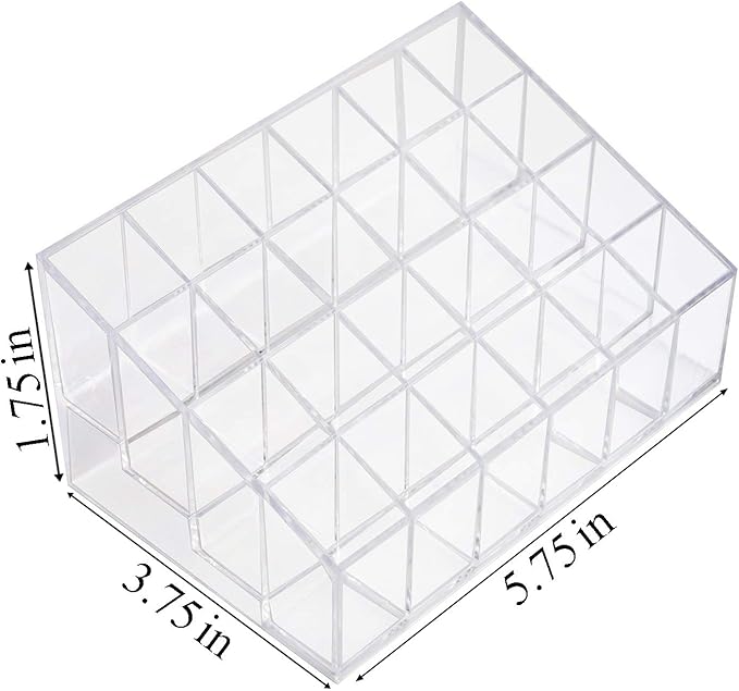 Super Z Outlet Transparent Cosmetic Makeup Organizer for Lipstick, Brushes, Bottles, and More - Clear Case Display Rack Holder