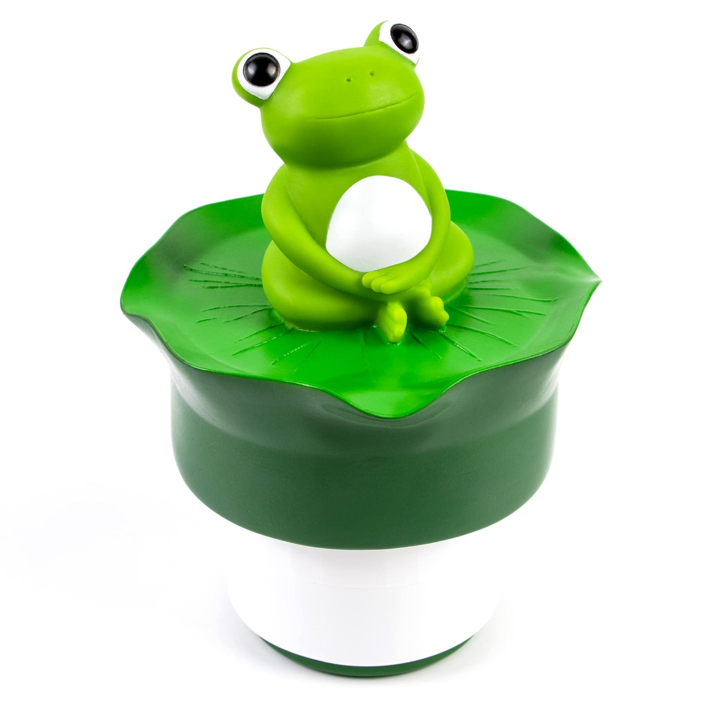 MKLZ Chlorine Floater for Pool, Floating Large Chlorine Dispenser, Bromine Tablet Holder, Fits 1 and 3 Inch Tablets for Above & In-Ground Swimming Pools, Spa Hot Tub, Funny Frog Float