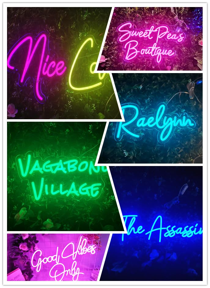 Custom Neon Sign,Neon Sign Customizable for Wall Decor,Birthday Gift, Gifts for girl,Girlfrend, christmas,Wedding,Party,Bar,Salon,Personalized Family Name ligh for Bedroom Decor