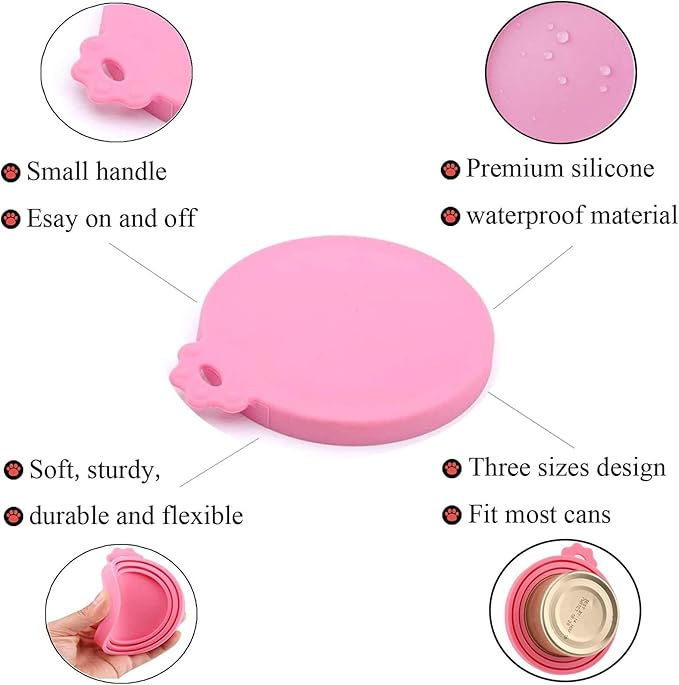 Can Lids | 4 Pack | Universal BPA Free Silicone Pet Food Can Covers | Fit Most Dog Cat Food Canned (Mix Color 4)