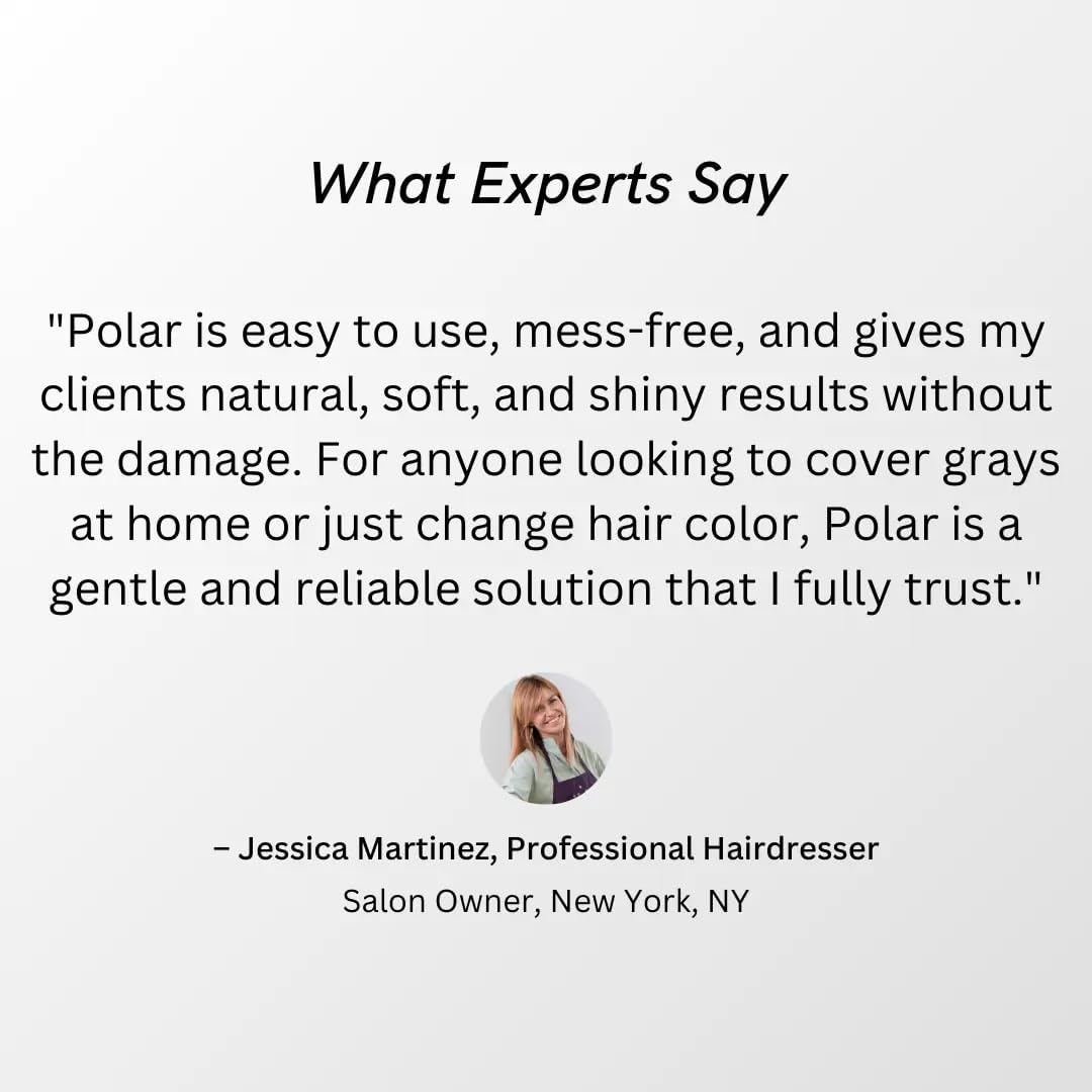 Polar Haircare - Dark Brown Hair Dye Shampoo for Women and Men - Shampoo Hair Dye for Gray Hair, Semi-Permanent Hair Color Kit, Dark Brown Hair Dye Shampoo, Quick Application Skin-Safe 6.76 Fl Oz