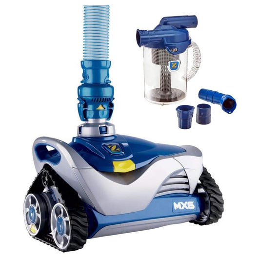 Zodiac MX6 Suction-Side In-Ground Pool Cleaner with Zodiac Cyclonic Leaf Canister, Cyclonic Suction and X-Trax for Extreme Maneuverability