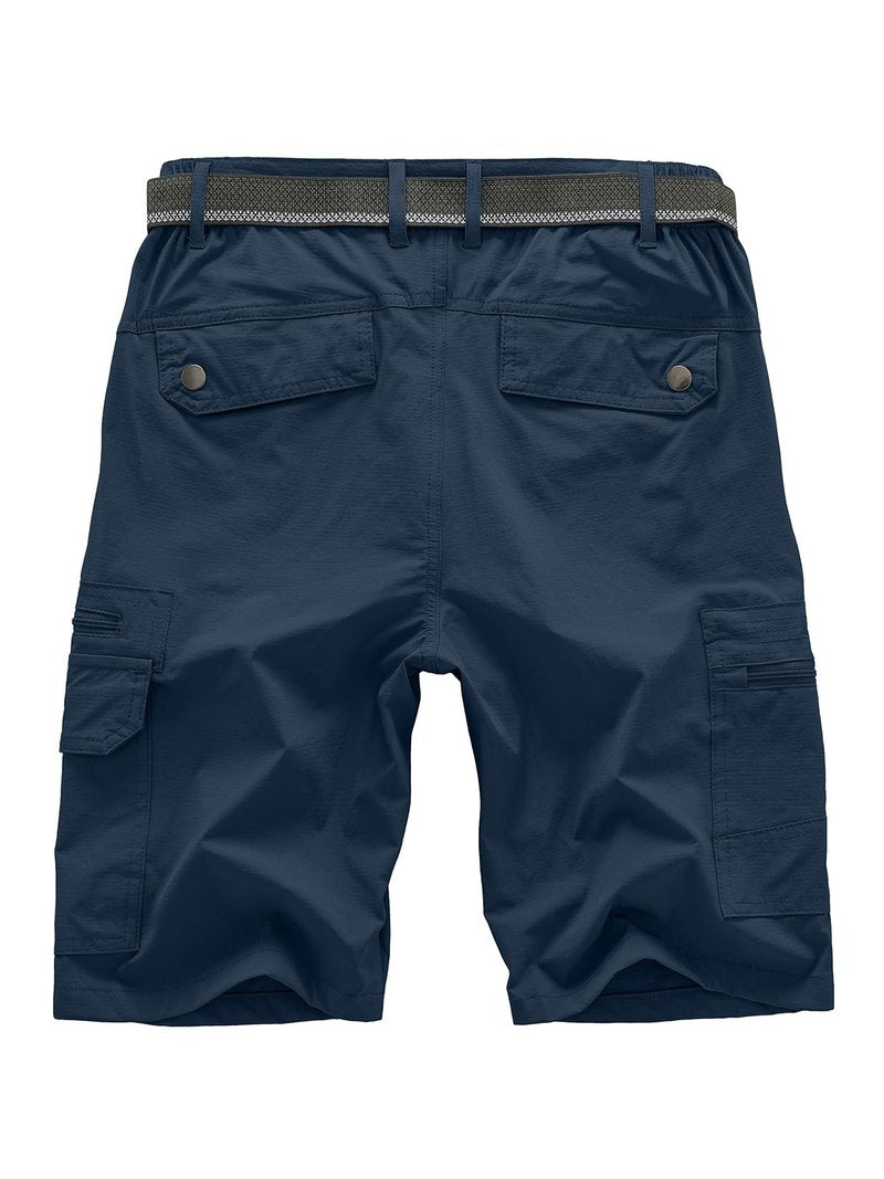 Jessie Kidden Mens Outdoor Casual Expandable Waist Lightweight Water Resistant Quick Dry Fishing Hiking Shorts (6222 Navy, 29)