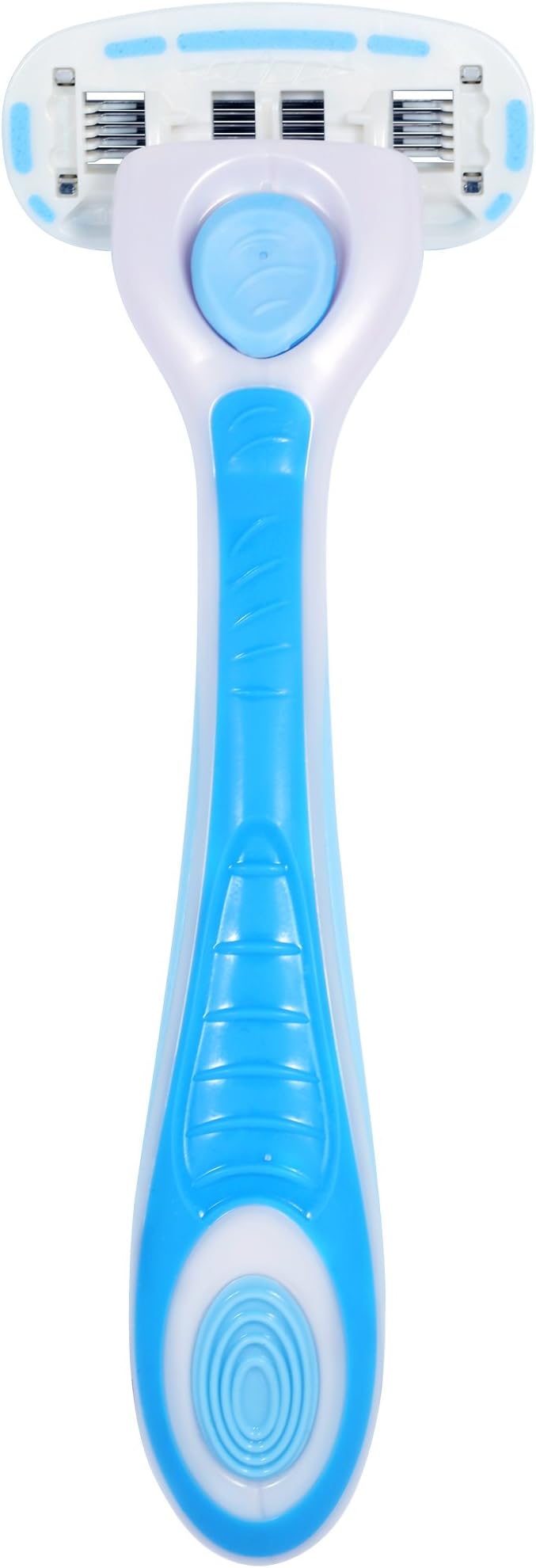 Amazon Basics 5-Blade Extra Smooth Razor for Women with Moisturizing Strips, Handle, 2 Cartridge Refills & Shower Holder (Previously Solimo)