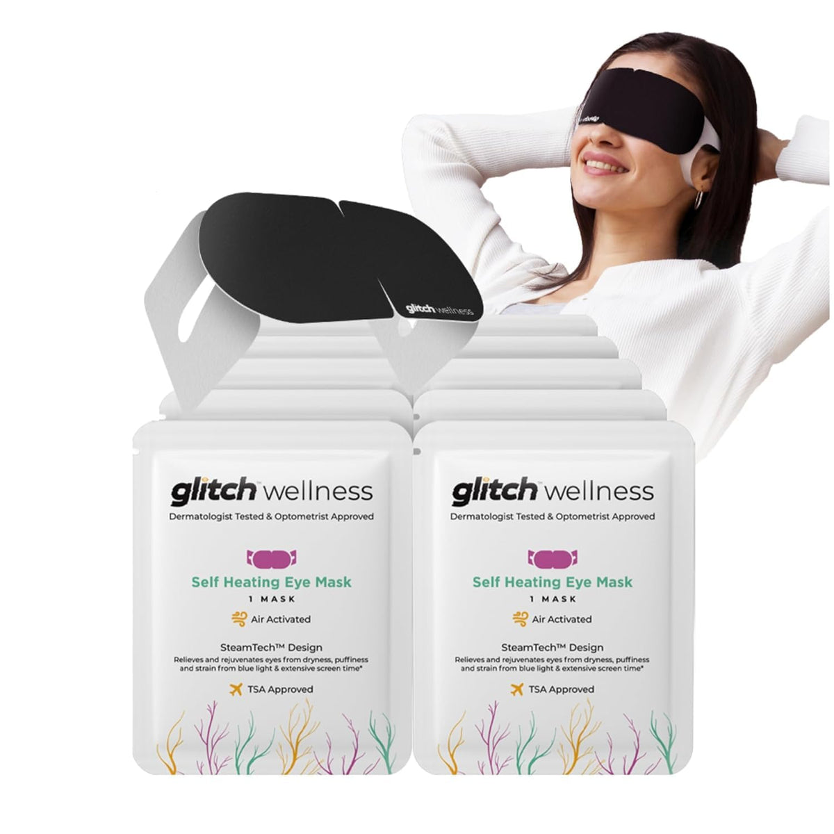 Steamtech Self Heated Dry Eye Masks - 20 Eye Doctor Approved Warm Eye Compress for Dry Eyes - Disposable Eye Mask for Fatigue & Dryness â Perfect Dry Eye Relief Product, Spa Experience