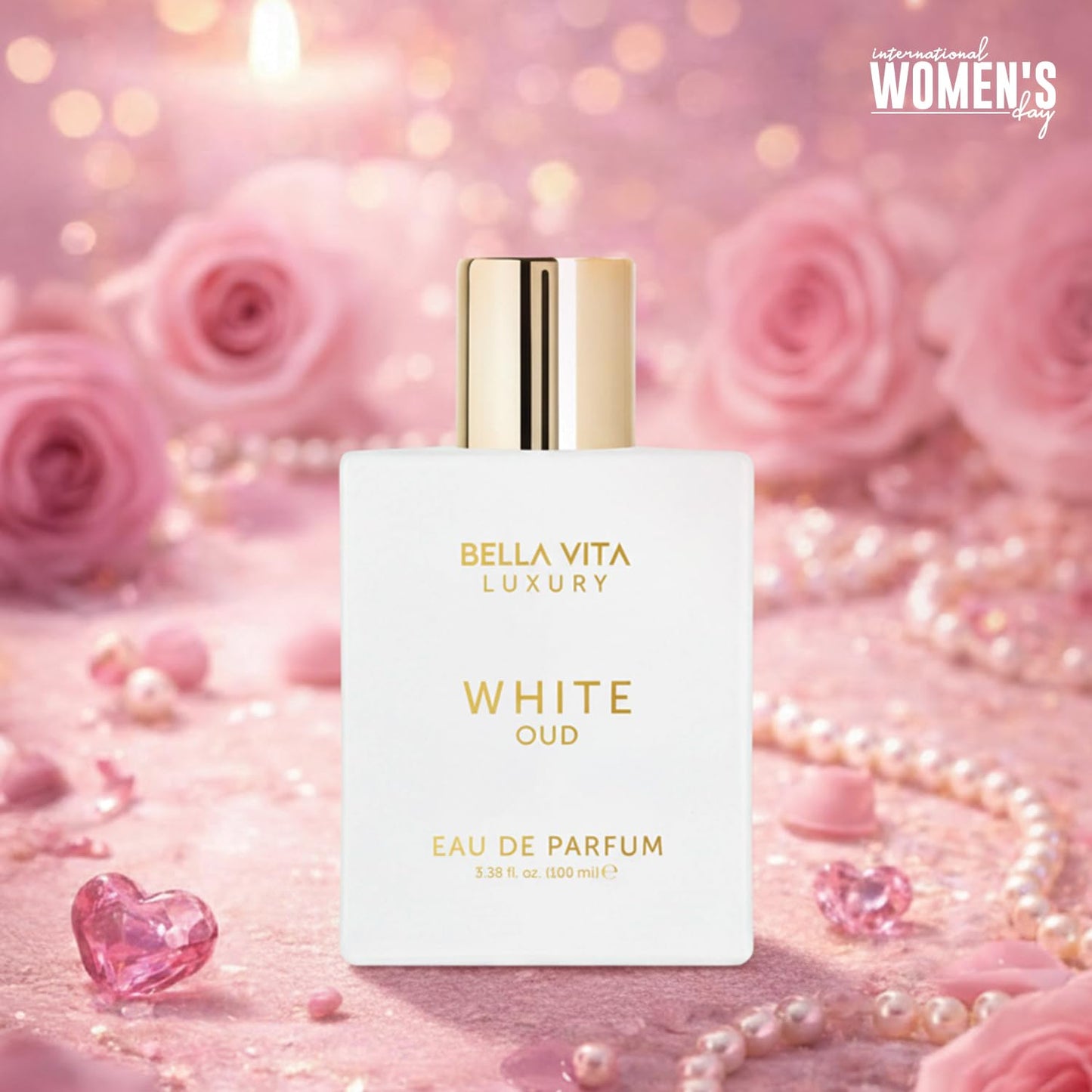 Bellavita Luxury White Oud Eau de Parfum | 100 ml (3.4 fl.oz.) | Perfume for Men and Women | Fruity, Artemisia Lemon, Freesia, and Tobacco Notes | Long Lasting Unisex Fragrance