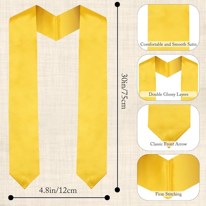 Graduation Stole Graduation Sash Unisex Adults Class of 70'' Stoles for Academic and Choral Ceremony