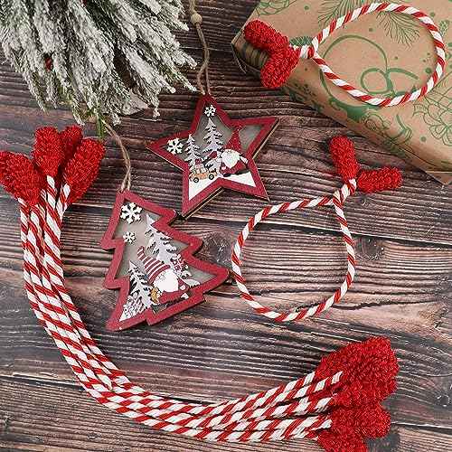 LOKIPA 12PCS Christmas Garland Ties, Reusable and Flexible Twist Ties for Banister Home Decoration