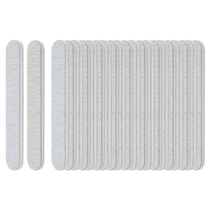 ForPro Mini Foam Board, Double-Sided Nail File, 120/240 Grit, 3.5” L x .5” W, Zebra, 50-Count