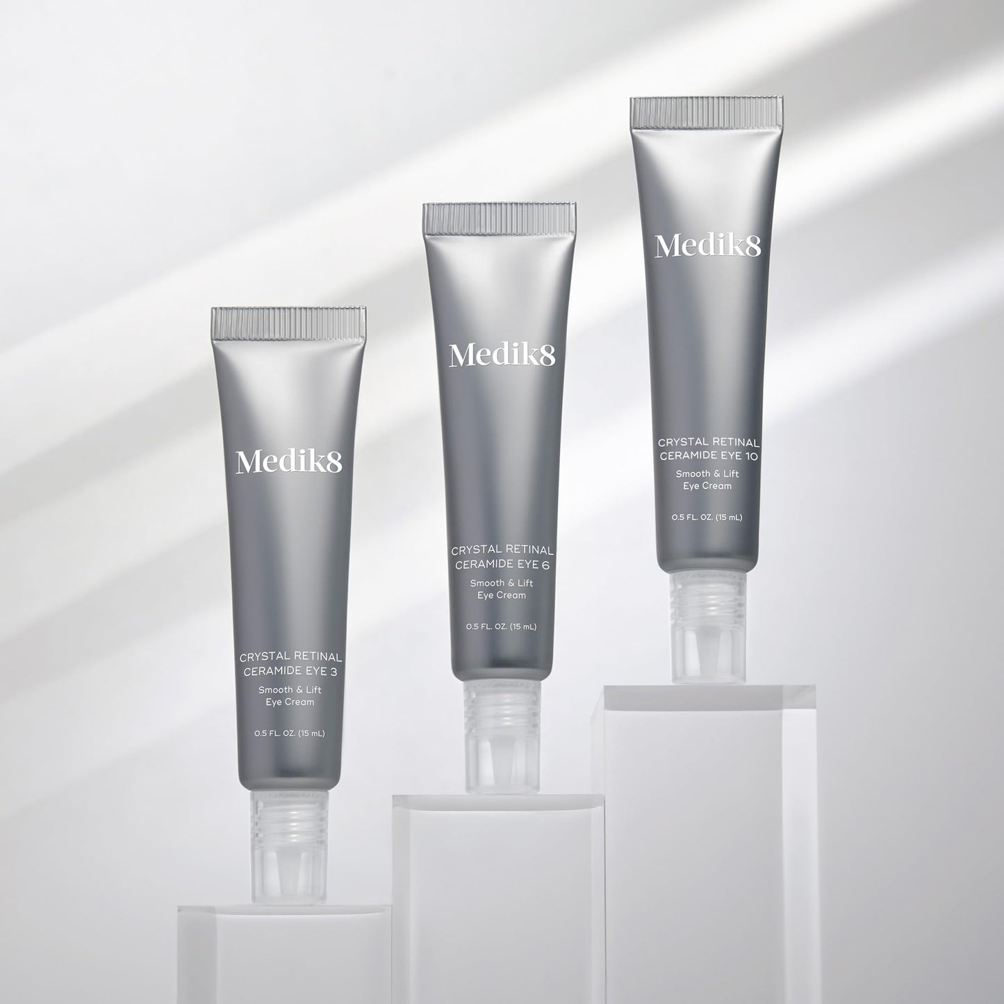 Medik8 Crystal Retinal Ceramide Eye 3 - Lifting Eye Cream with Vitamin A - Smoothing Under Eye Cream for Wrinkles and Sensitive Skin - 0.5 oz