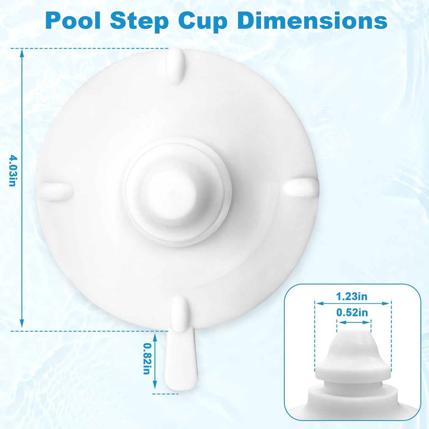 showingo Step Cups Replacement for Innovaplas Above Ground Swimming Pool Steps (4 Pack)