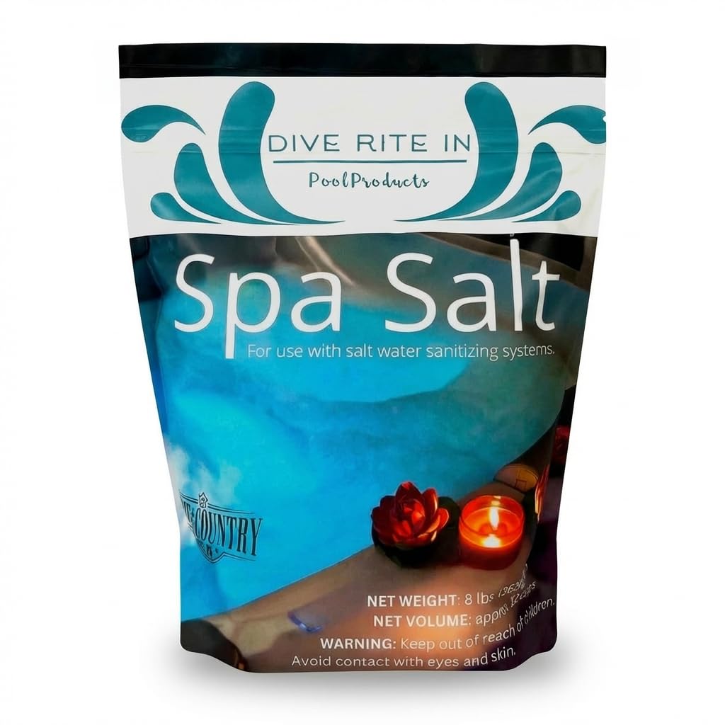 Hot Tub Salt and Spa Salt 8 Lb Bag – Freshwater Spa Salt for Salt for Pool Systems, Spa Salts Hot Tub Use, Pure Sodium Chloride for Salt Chlorine Generators and Saltwater Care