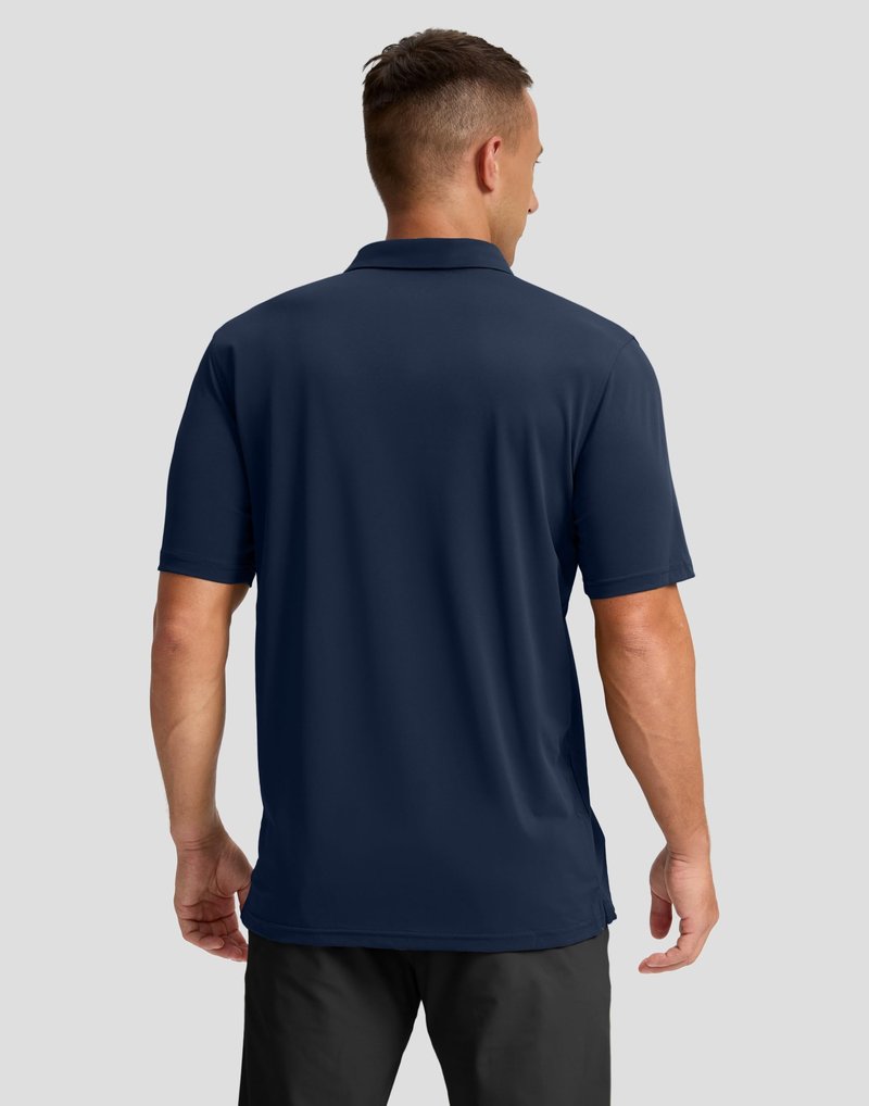 Men's Golf Shirts Dry Fit Moisture Wicking Performance Short Sleeve Collared Polo Shirts for Casual Tennis Bussiness (Navy, XXXL)