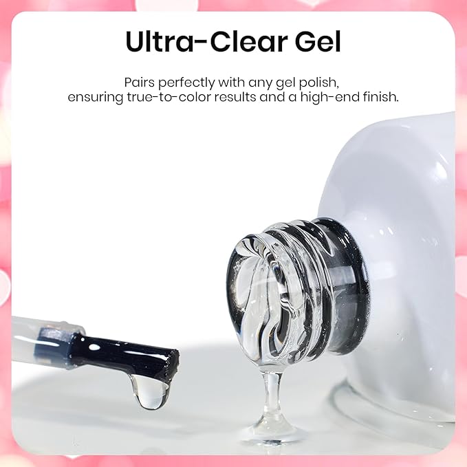 Beetles Blooming Gel Nail Polish Kit - Hema Free Clear Blooming Gel with Red Nail Polish & Nail Art Brush, Soak Off UV/LED for Flower Marble Watercolor Nail Designs DIY Gift Set