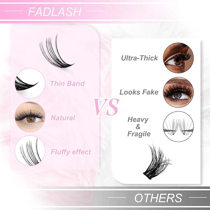 Cluster Lashes 40D D Curl Large Tray Individual Lashes DIY Eyelash Extension Supplies 0.07 Matte Black Lash Clusters Wispy Eyelash Clusters Resuale (40-0.07D, 16mm)