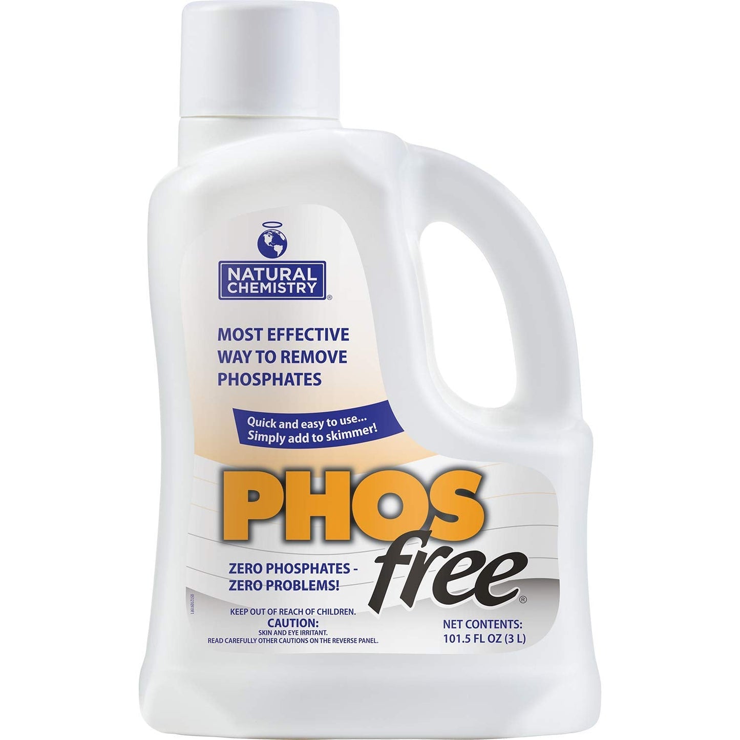 Natural Chemistry Phosfree, 3 L, 1 Pack, Phosphate Remover, Quick and Easy to Use, Improves Filter Performance, Reduces Pool Maintenance