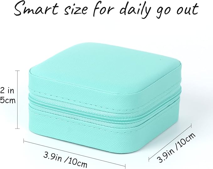 Travel Jewelry Case Small Jewelry Box Jewelry Organizer Storage Case Portable PU Leather Mini Jewelry Travel Case for Girls Womens Earring, Necklace, Rings,Bracelets