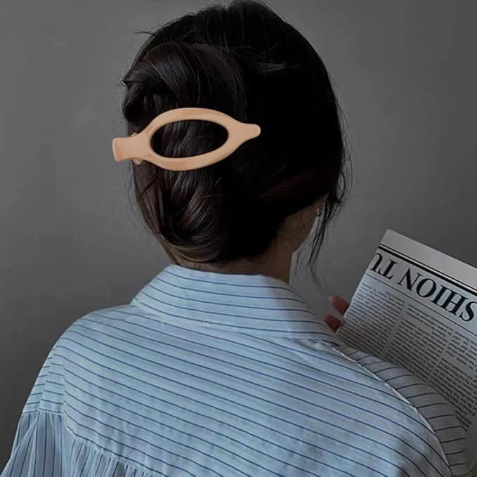 Flat Alligator Hair Clips 3Pcs - 4.52" Duck Billed Medium Hair Claw Clips and Barrettes, Hair Accessories Clamps Jaw Clips Gifts