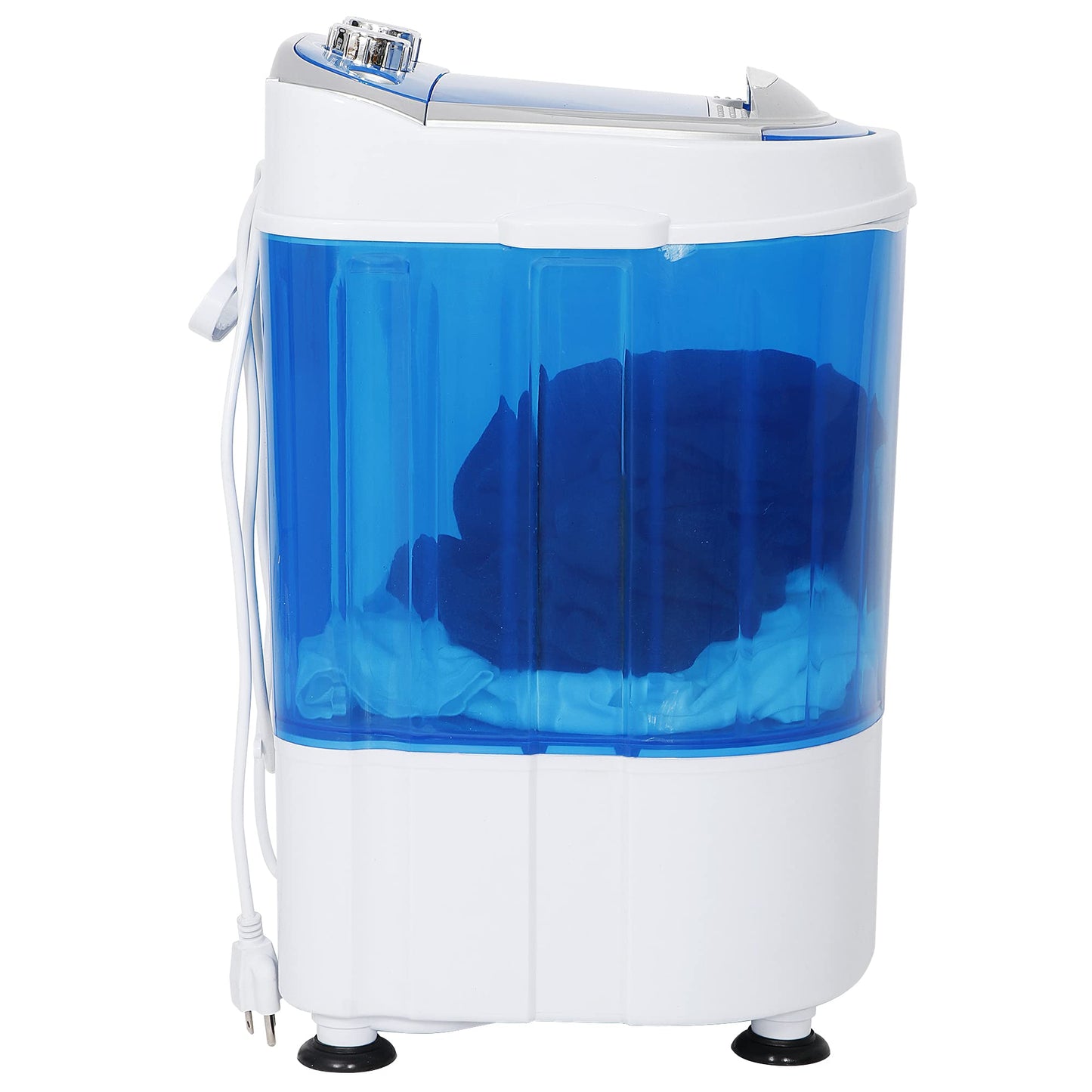 Saturnpower Portable Mini Washing Machine，Small Compact Laundry 4.4lbs Capacity Washer w/Spin Cycle Basket and Drain Hose Drum Washing Machine