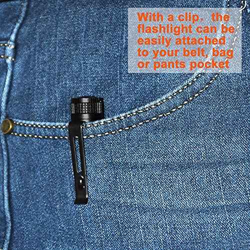 Beieverluck 20 Pack Pen Light Flashlight Mini Small Flashlight with Clip Waterproof LED Pocket Pen Flashlights for Camping, Inspection, Work, and Emergency(Large,Black)