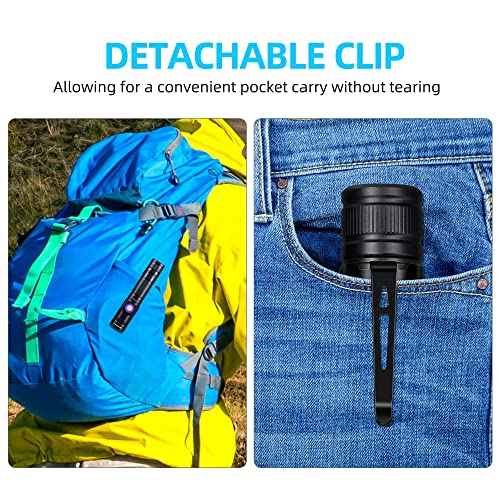 DARKBEAM UV Flashlight 365nm & 395nm Blacklight Rechargeable USB, Wood¡¯s Lamp Ultraviolet Black Light LED Portable - Detector for Pet Cat Urine, Stains, Resin Curing, Uranium Glass, 2 Pack