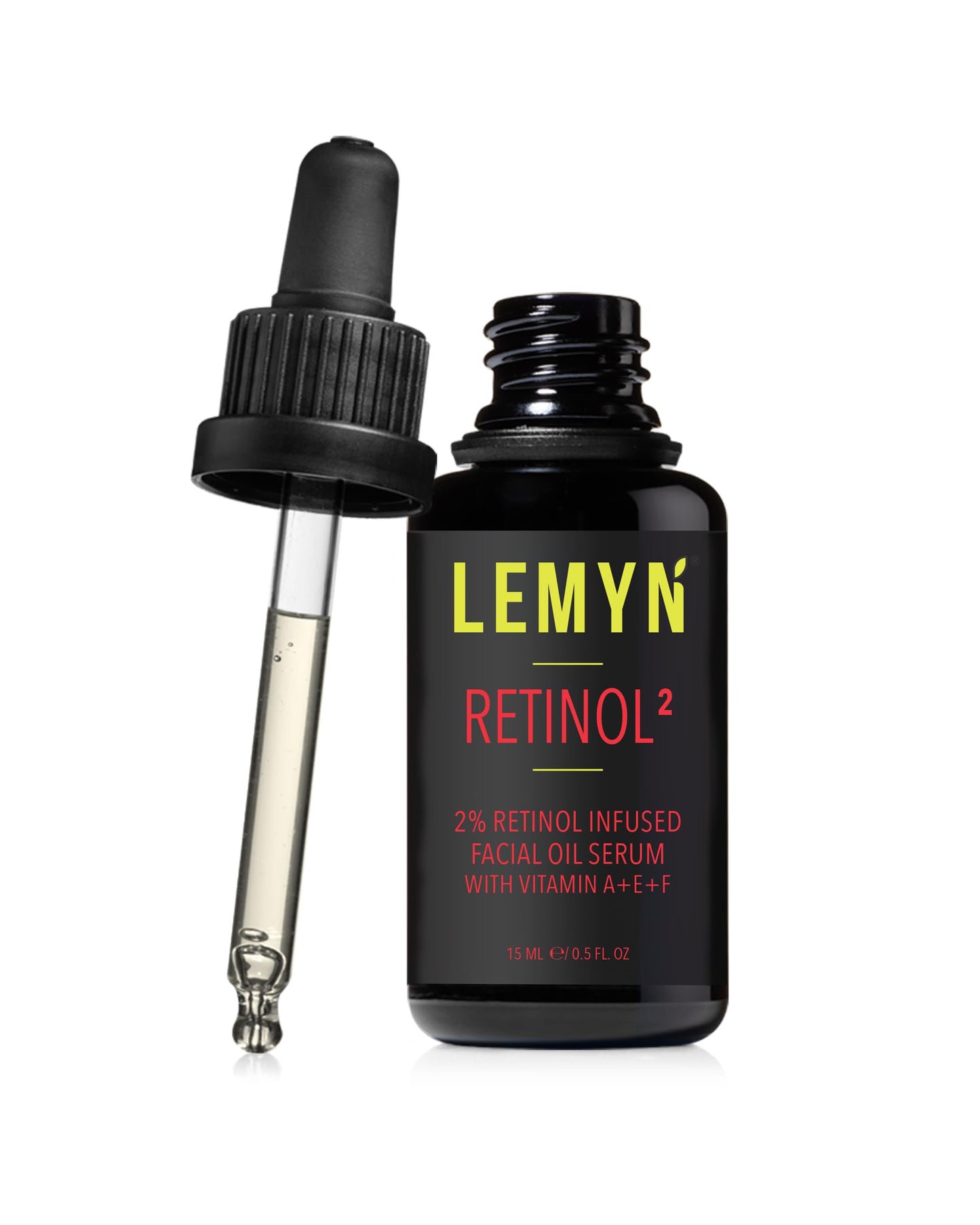 Lemyn Organics Retinol2 Facial Oil Serum with 2% Advanced Gentle Retinol, Vitamin A+E+F – Freshly Made Anti-Aging, Hydrating, and Firming Formula | 15ml