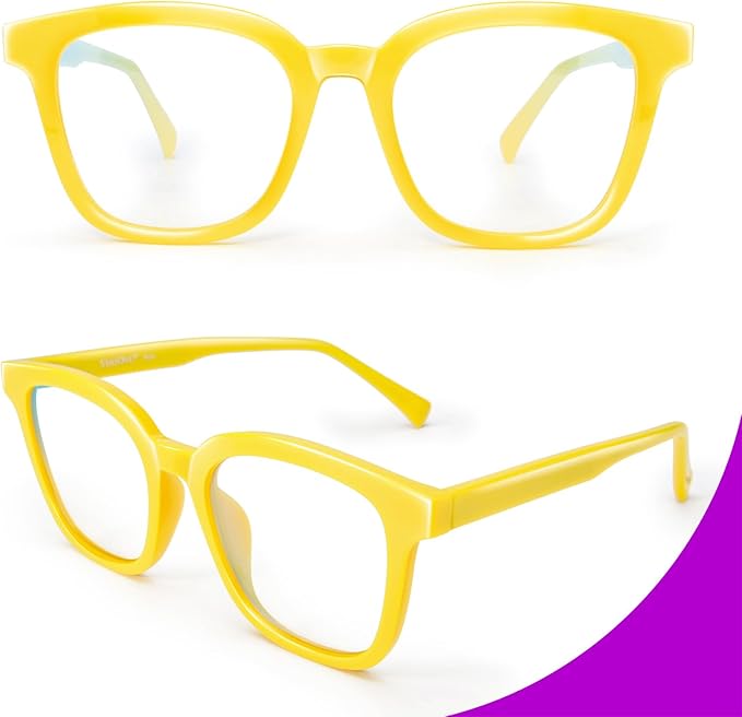 VISOONE Square Blue Light Blocking Glasses TR90 Anti Glare Computer Gaming for Women Men NOE