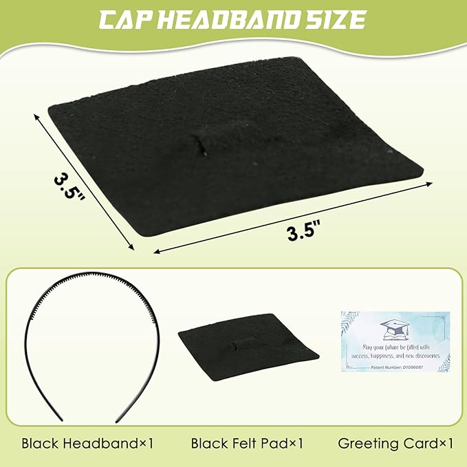 2026 Graduation Cap Headband, Grad Cap Headband, Anti-fall Hair Band for Grad Hat, Hat Accessories for Graduates