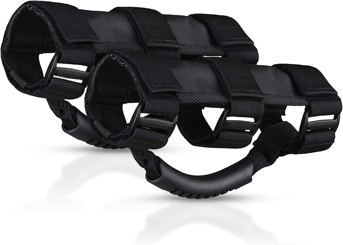 ORYX Roll Bar Grab Handles, 2 Pack Heavy-Duty Grab Handles for Jeep Wrangler CJ YJ TJ LJ JK JL (1944–2026), UTV ATV Roll Cage Handles, Universal 1.5"–4" Roll Bar, No-Drill Off-Road Safety Handles
