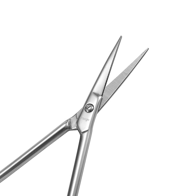 LIVINGO Premium Cuticle Scissors, 4 Inch Small Nail Scissors with Sharp Straight Blade Stainless Steel Manicure Scissors for Men & Women Trimming Nails, Beard, Eyelashes and Eyebrow